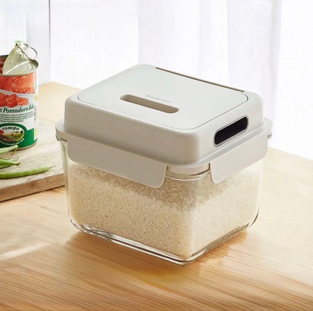 強化ガラス製米びつお米ケース米容器家庭用 防虫防湿密封大容量蓋付き韓国製5キロ