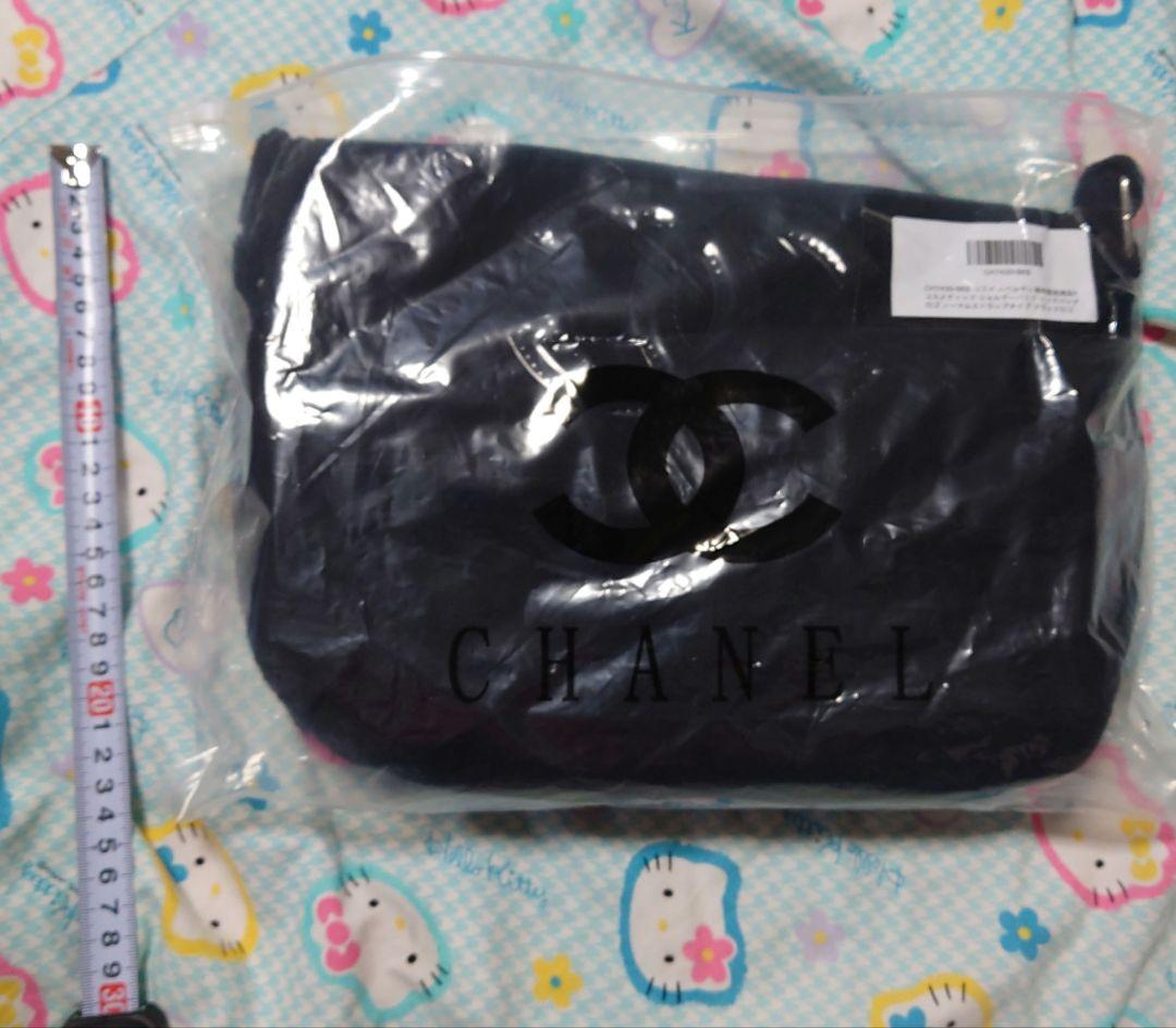非売品新品　シャネル　ノベルティ　ショルダーバッグ　ブラック　パイル　エナメル
