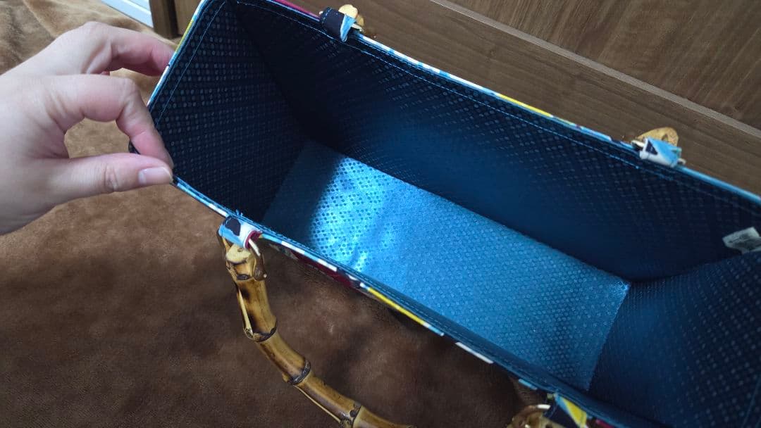 激甘夢　バンバブー 箱バック　ハンドメイド