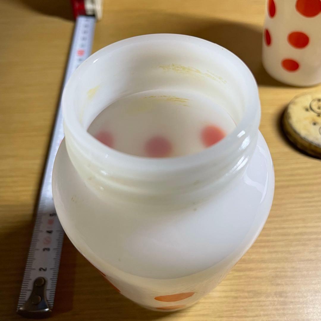 FireKing ファイヤーキング ソルト&ペッパー ポルカドット（赤）