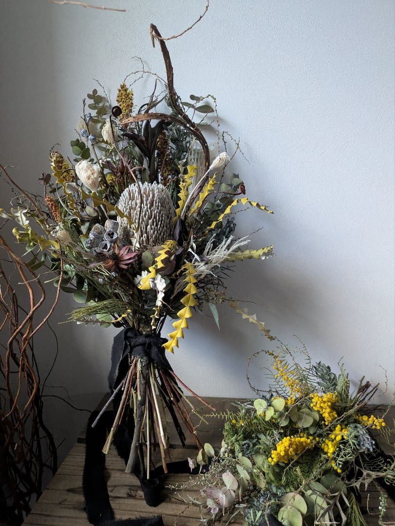 ドライフラワー　スワッグ　インテリア　贈り物　バンクシア