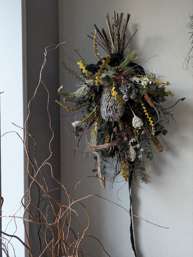 ドライフラワー　スワッグ　インテリア　贈り物　バンクシア