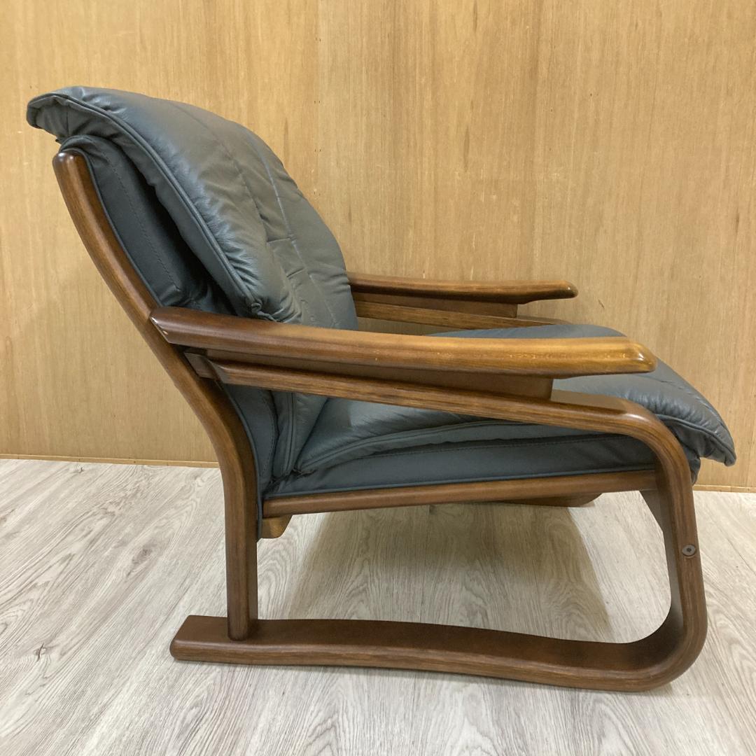 冨士ファニチアFUJI FURNITURE 　本革　1人掛けソファ 1PソファA