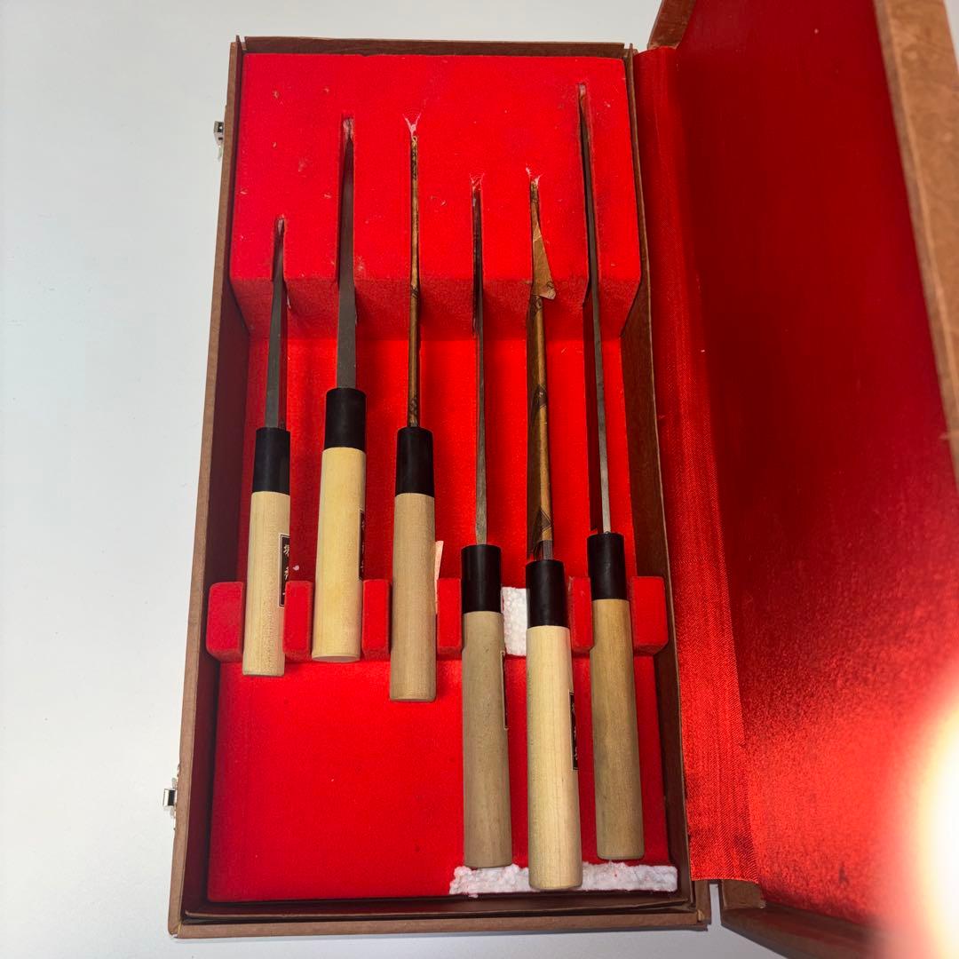 堺　秀岳特製　和包丁6本セット 日本伝統デザイン