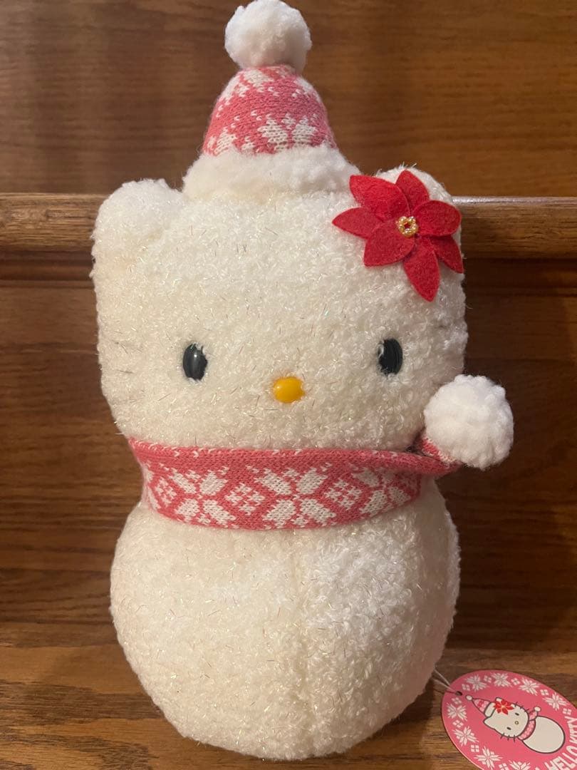 【タグ付き】ハローキティ　ダニエル 雪だるまぬいぐるみ スノウ