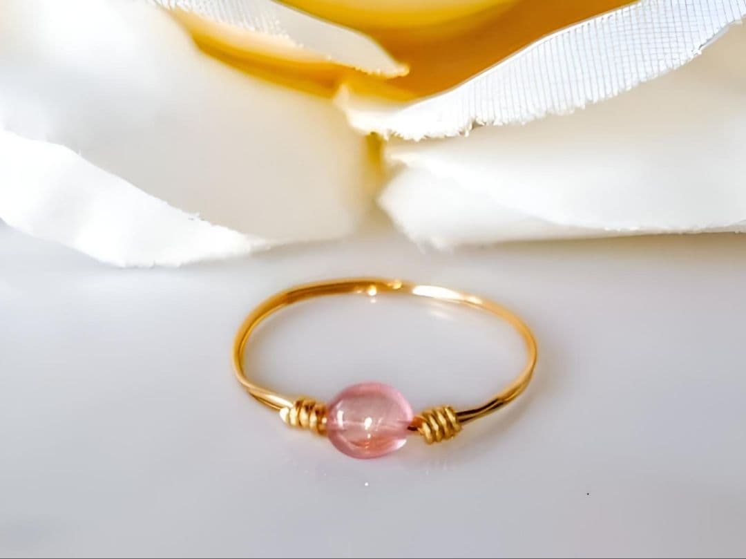 透明さくらピンク Kgf14 超 希少石 天然石 ピンクスピネル リング