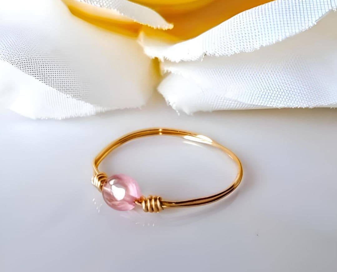 透明さくらピンク Kgf14 超 希少石 天然石 ピンクスピネル リング