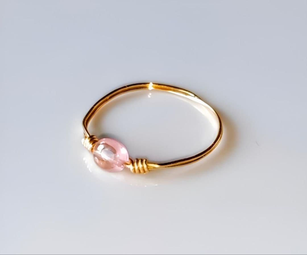 透明さくらピンク Kgf14 超 希少石 天然石 ピンクスピネル リング