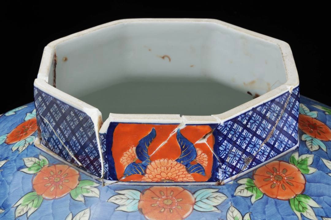 有田焼 耕右衛門 染錦金彩色絵 獅子摘蓋沈香壺 特大98cm 飾壺 古美術 骨董