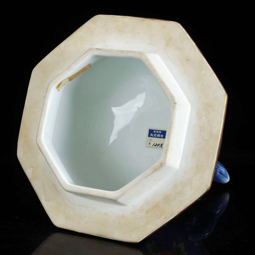 有田焼 耕右衛門 染錦金彩色絵 獅子摘蓋沈香壺 特大98cm 飾壺 古美術 骨董