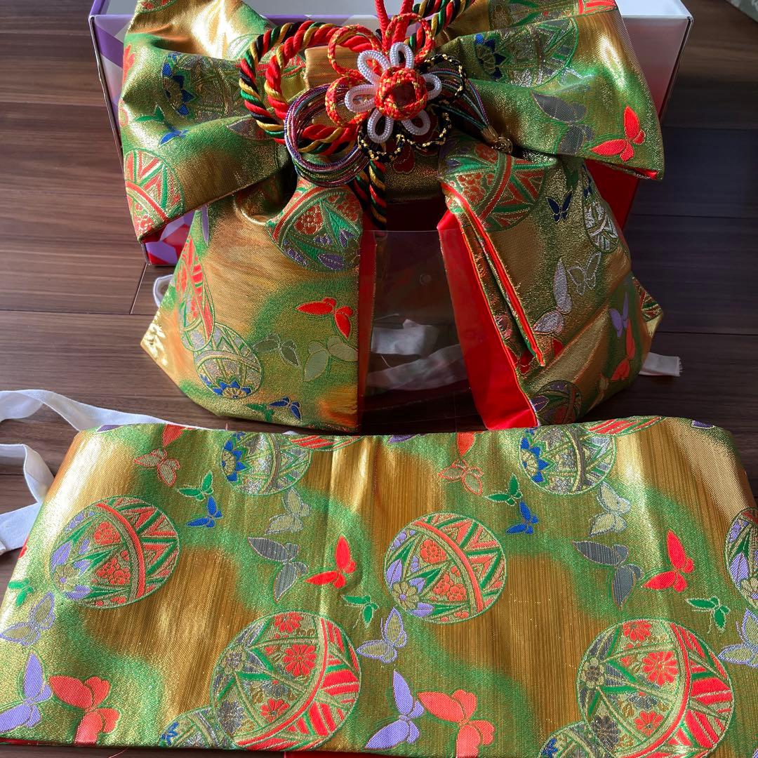 七五三 7歳女児用 正絹着物 帯 長襦袢 草履 バッグ等小物一式 ピンク系