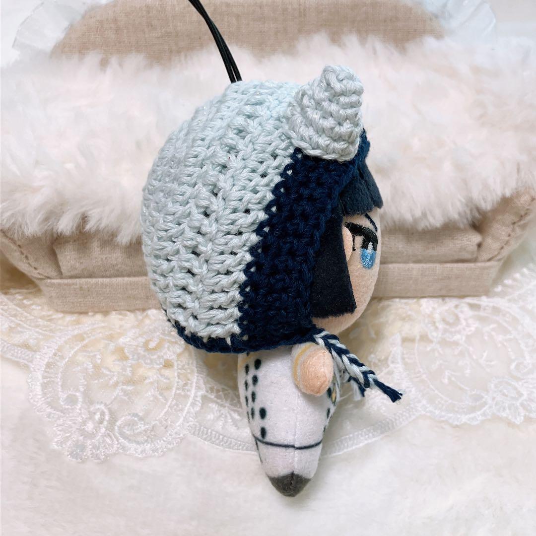 10㎝ ちびぐるみ　ぬい服　着ぐるみ　ぬいぐるみ　ツノ付きニット帽