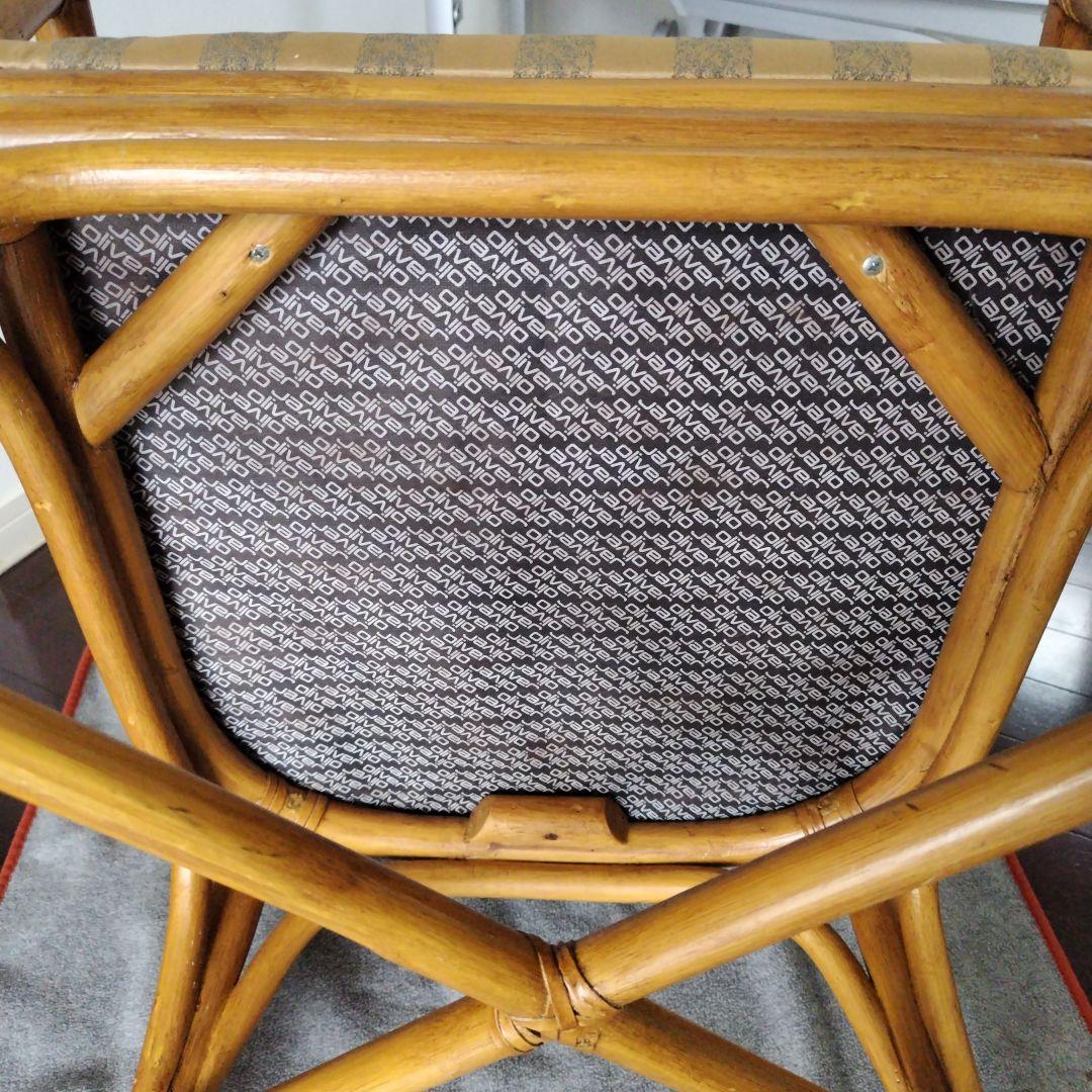 アンティーク OLIVER 海外輸入品 高級 肘付 ラタン アームチェア 一脚