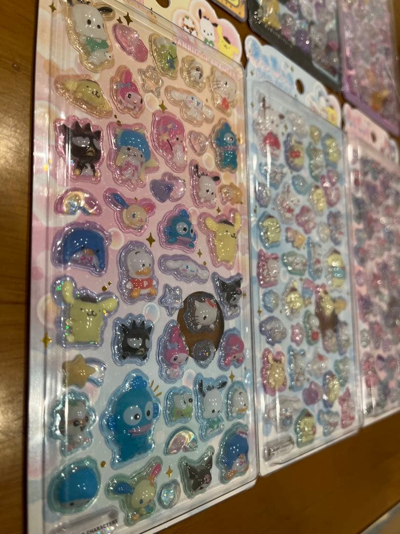 正規品ボンボンドロップシールオリジナル　うるちゅるポップシールサンリオ　6セット