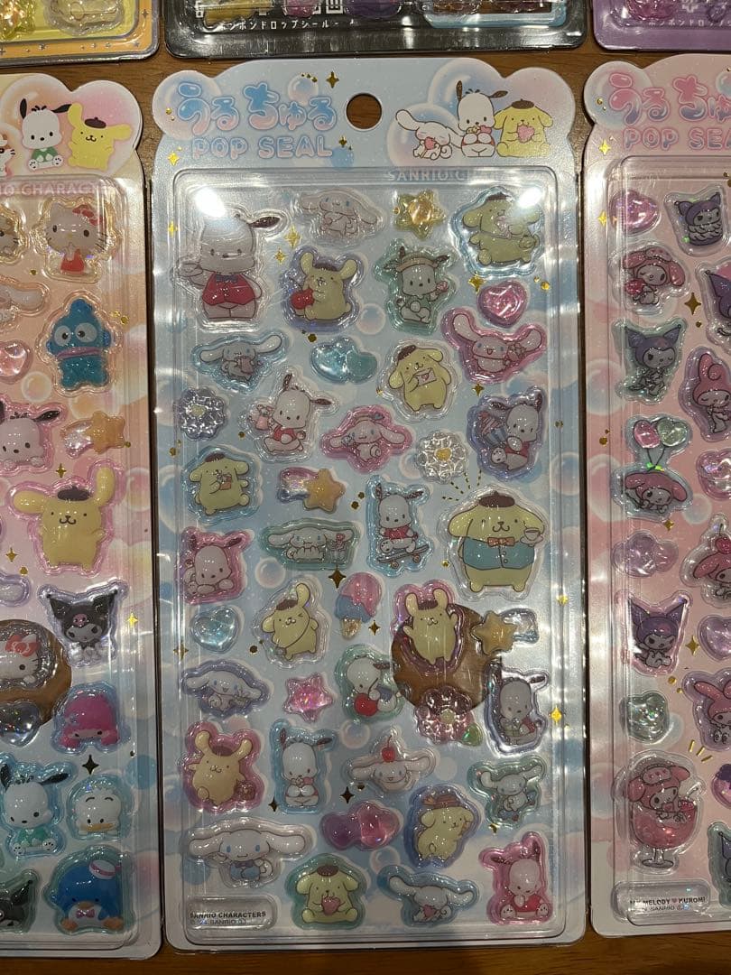 正規品ボンボンドロップシールオリジナル　うるちゅるポップシールサンリオ　6セット
