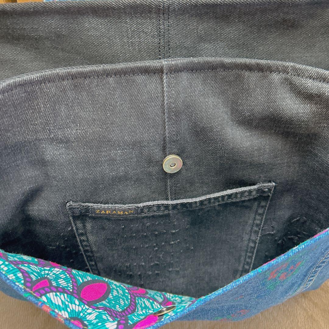 ゆぴさまオーダー。デニムジャケットリメイクバッグ【ハンドメイド】