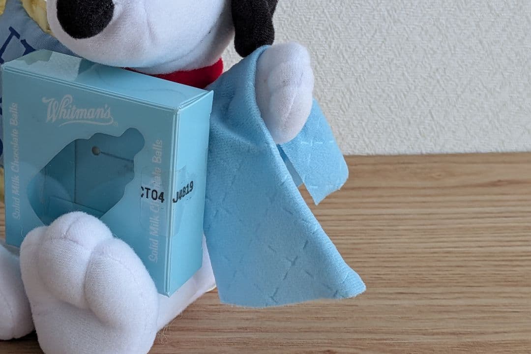 ホイットマンズスヌーピー　ジェンダーリビールぬいぐるみ 　IT'S A BOY!