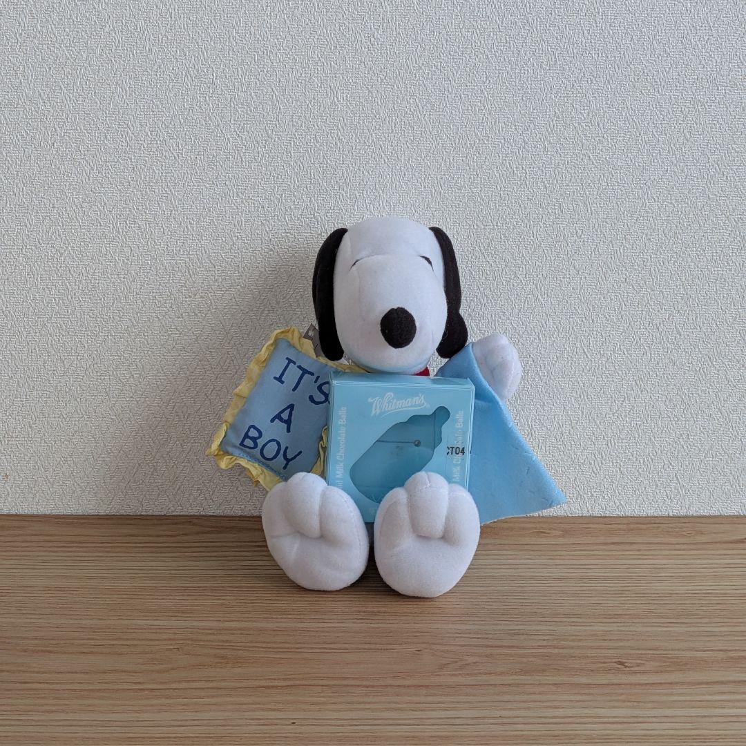 ホイットマンズスヌーピー　ジェンダーリビールぬいぐるみ 　IT'S A BOY!