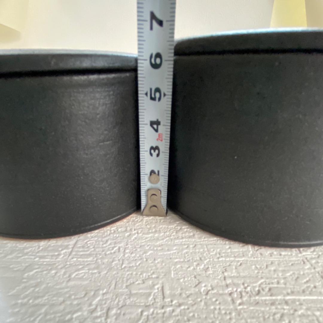 小野俊　黒鉄釉　蓋物　2点セット