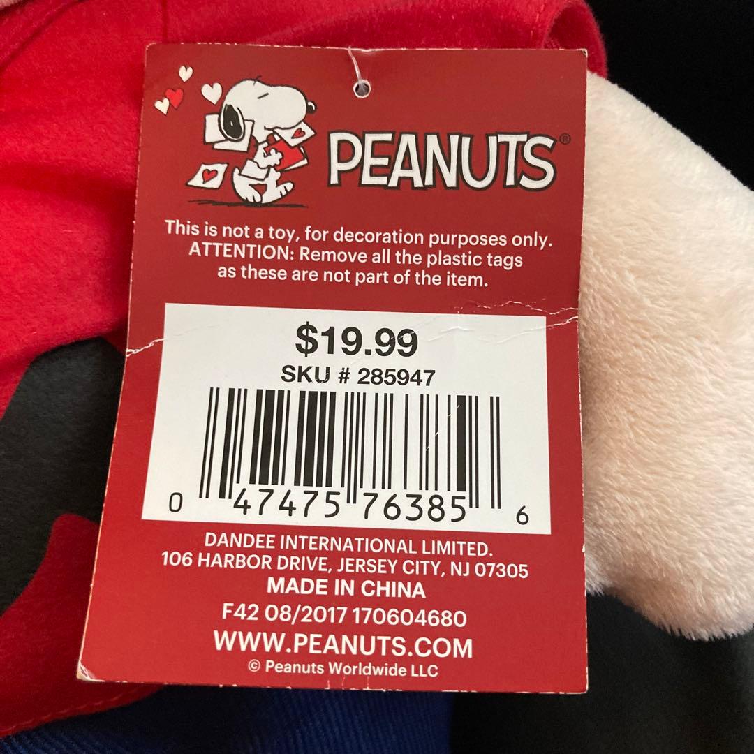 PEANUTS　チャーリーブラウン　バレンタイン　US　ぬいぐるみ　SNOOPY