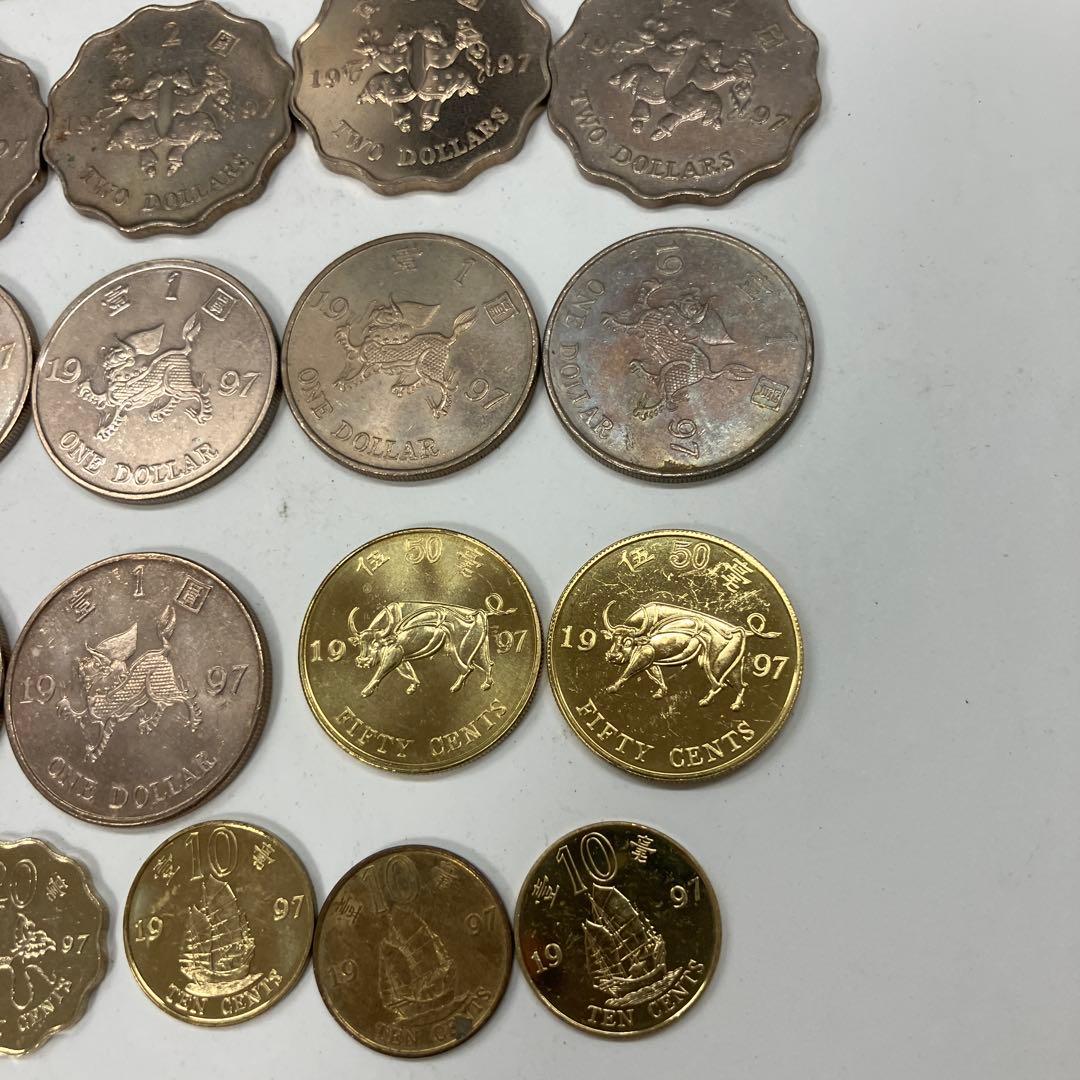 香港　1997年「一九九七紀念精鑄錢幣套裝」香港返還 記念硬貨　 まとめ