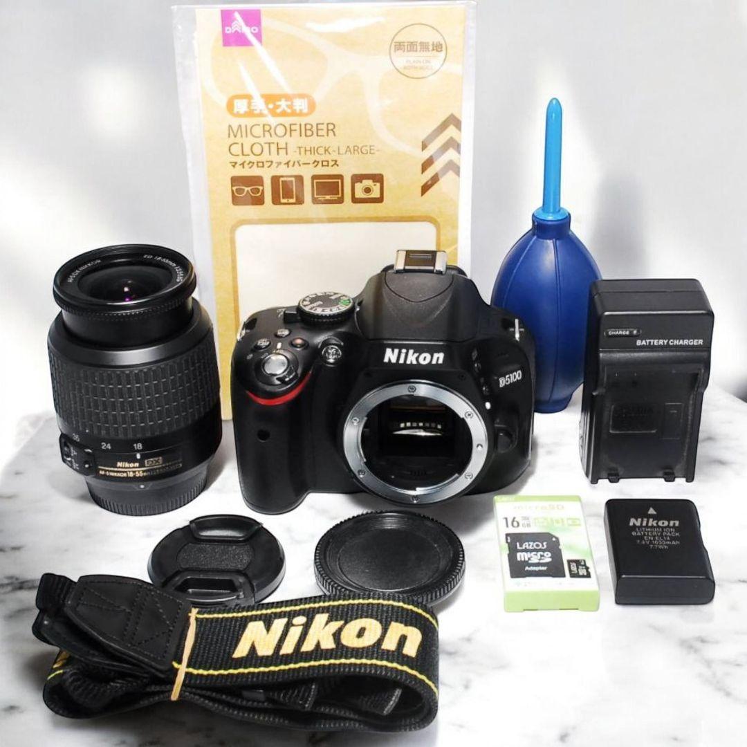 【決算セール】初心者Nikon D5100 AF-S標準 レンズセット 可動液晶