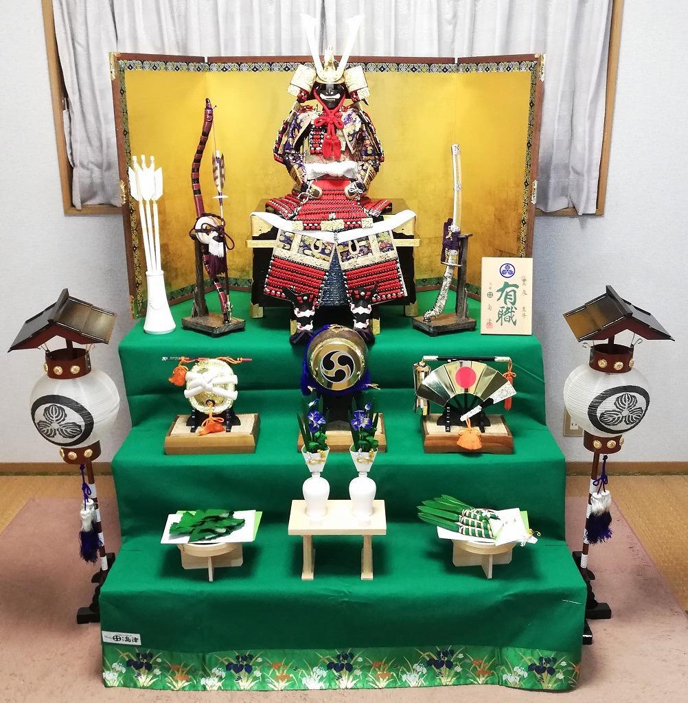 五月人形／京都島津製／三段飾り／鎧・兜／3段飾り