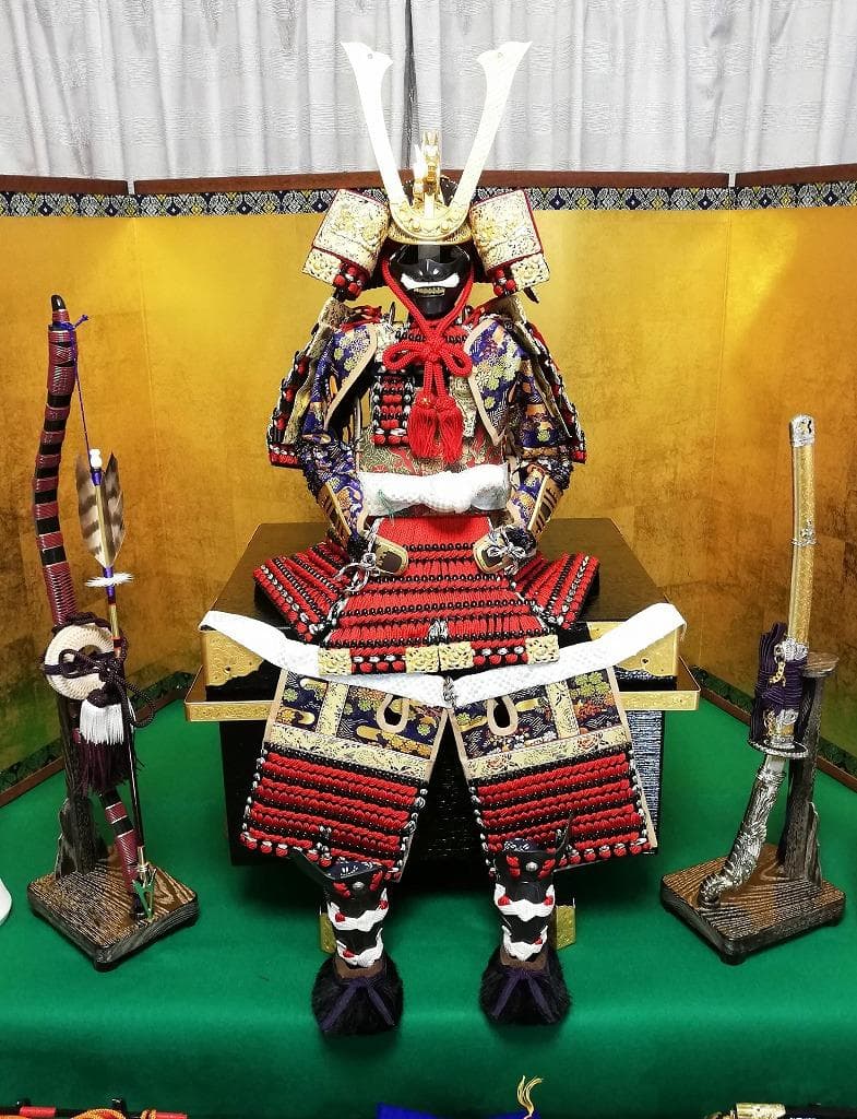 五月人形／京都島津製／三段飾り／鎧・兜／3段飾り
