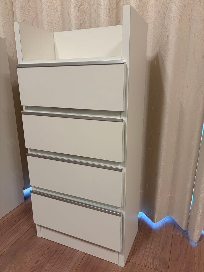 カウンター下収納　家具　薄型キャビネット　本棚　ローキャビネット　引き出しタイプ