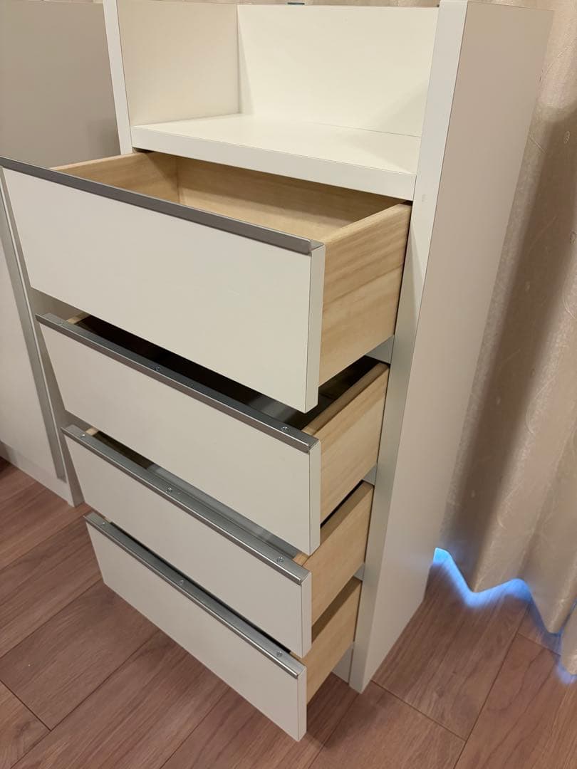 カウンター下収納　家具　薄型キャビネット　本棚　ローキャビネット　引き出しタイプ