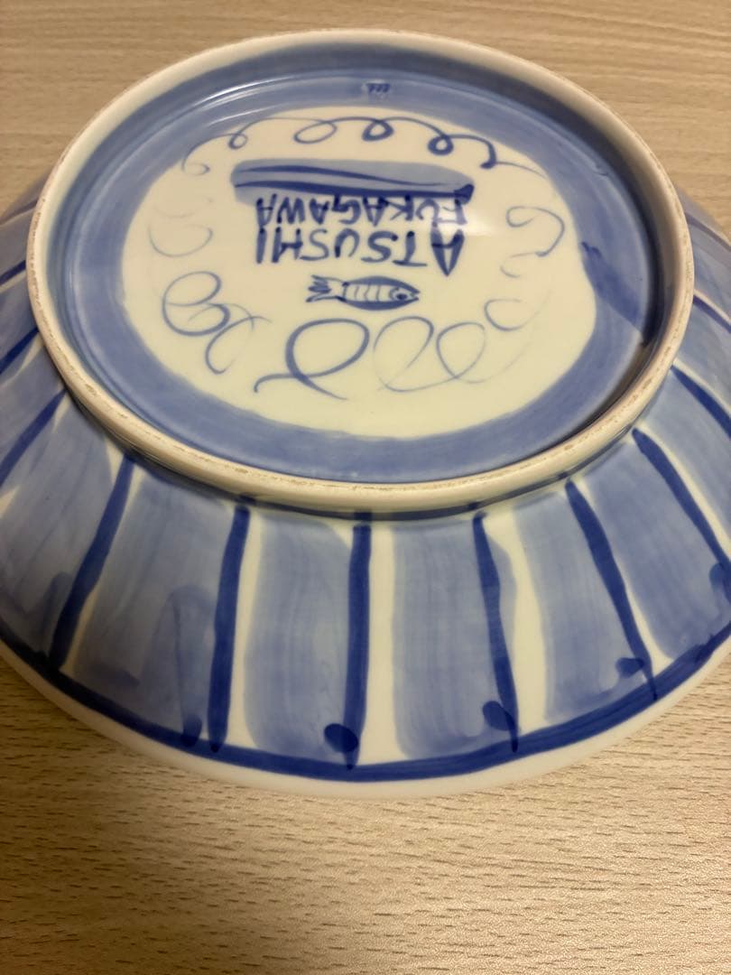 ★連休お値下げ中★深川篤★有田★手描き染付大皿　入手困難