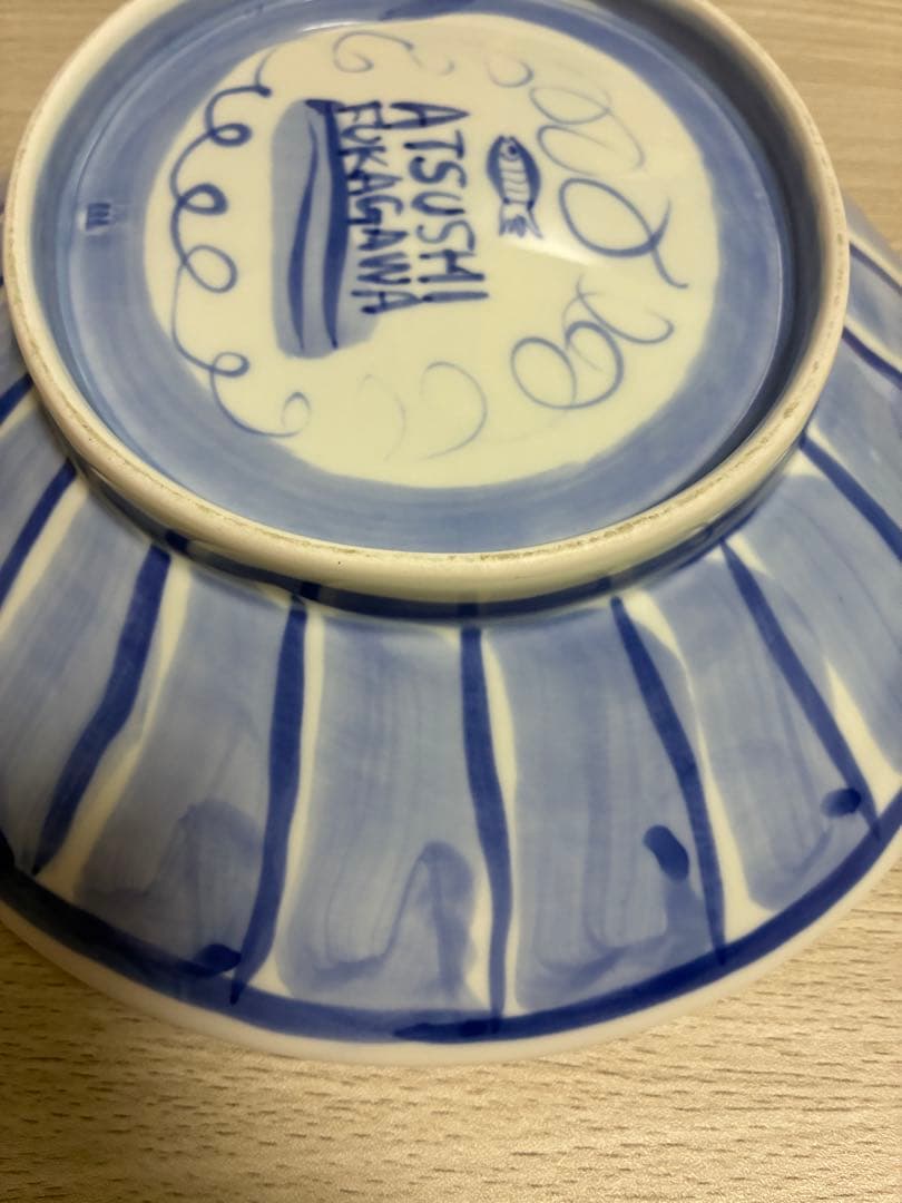 ★連休お値下げ中★深川篤★有田★手描き染付大皿　入手困難