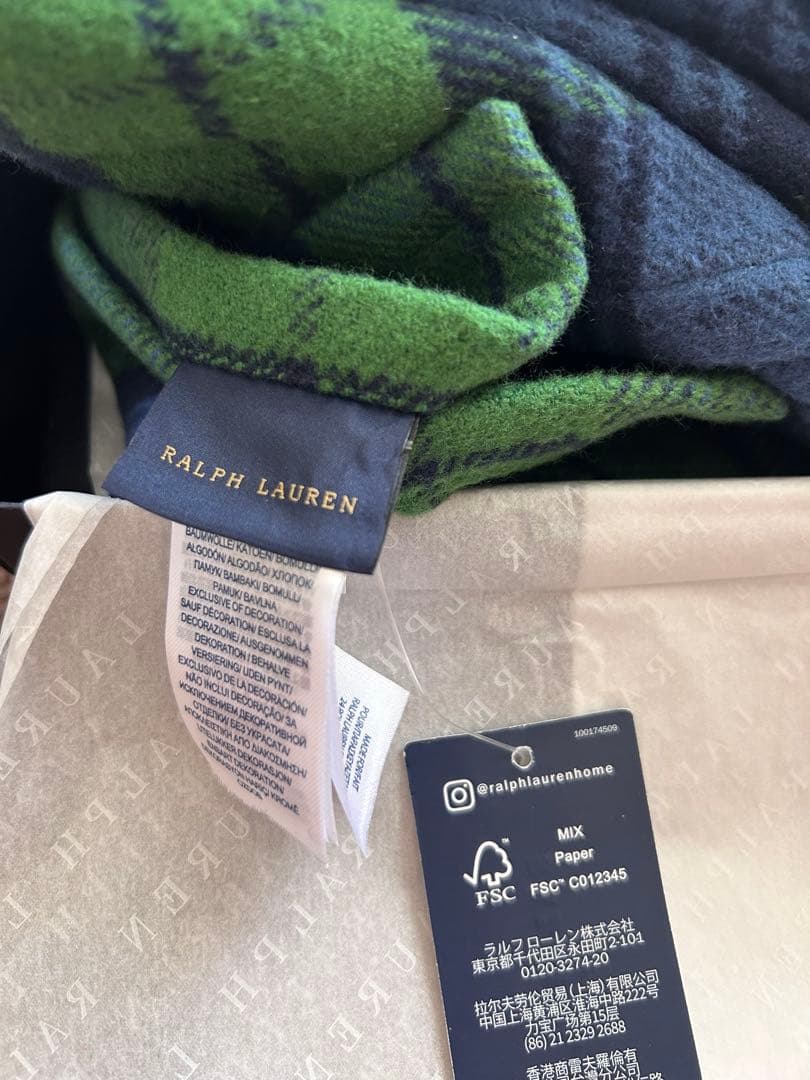 Ralph Lauren ラルフローレン　ブランケット　チェック　新品