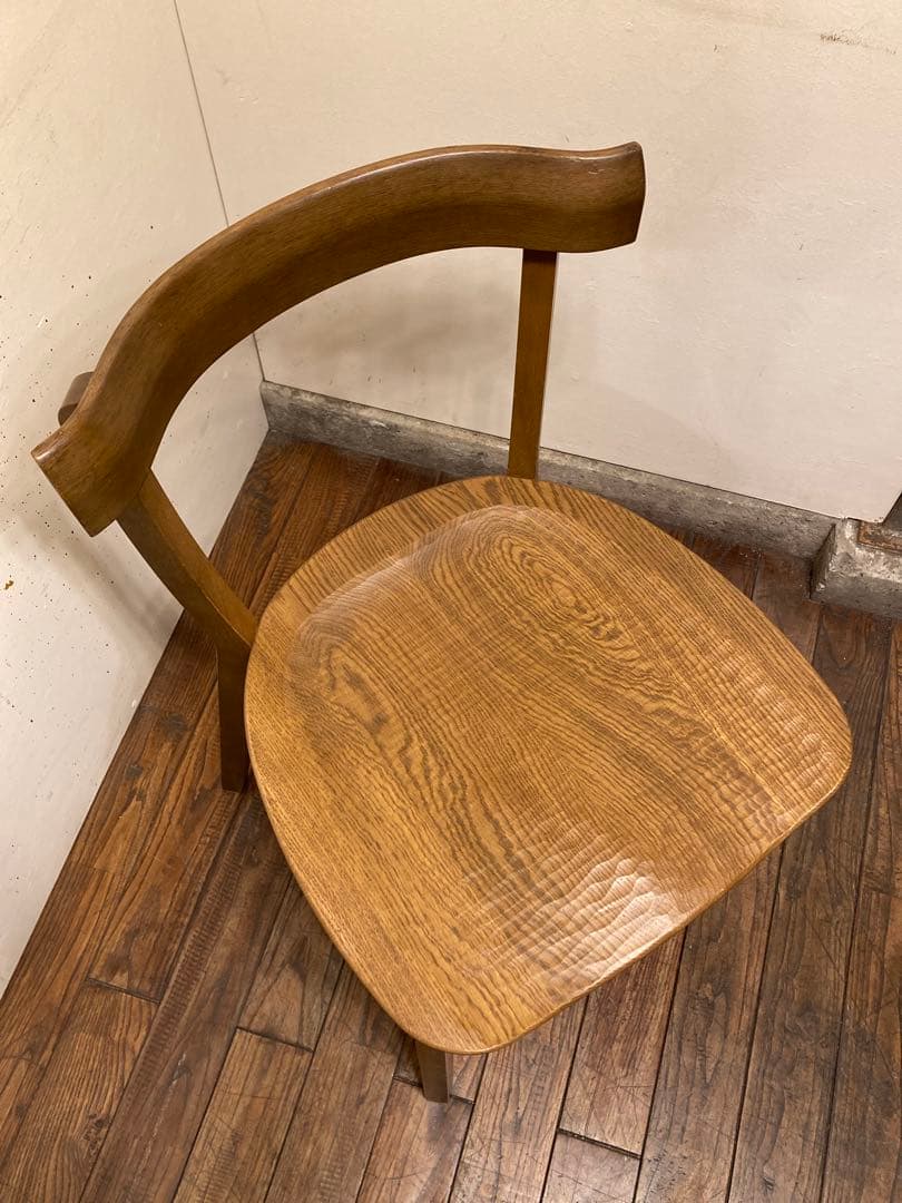 旭川家具 アーリータイムス オーク無垢材 DC-4 1脚 曲木 民芸 職人 匠