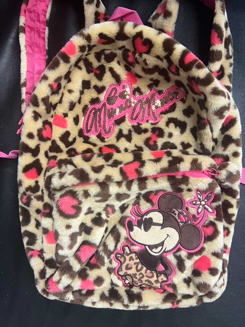 ディズニー 公式 ミニーマウス ヒョウ柄 リュック ミニー レア