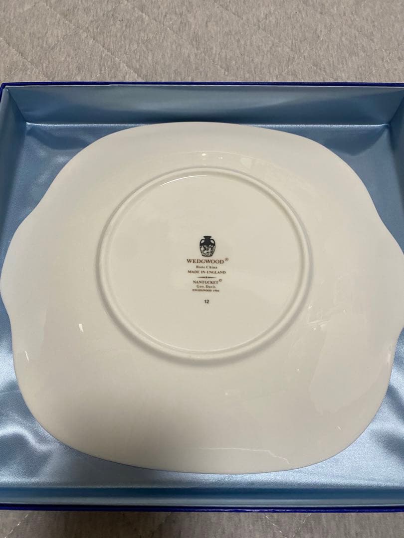 ウェッジウッド　ジャスパーウェア　ブルー　ティーカップ2客・皿2枚