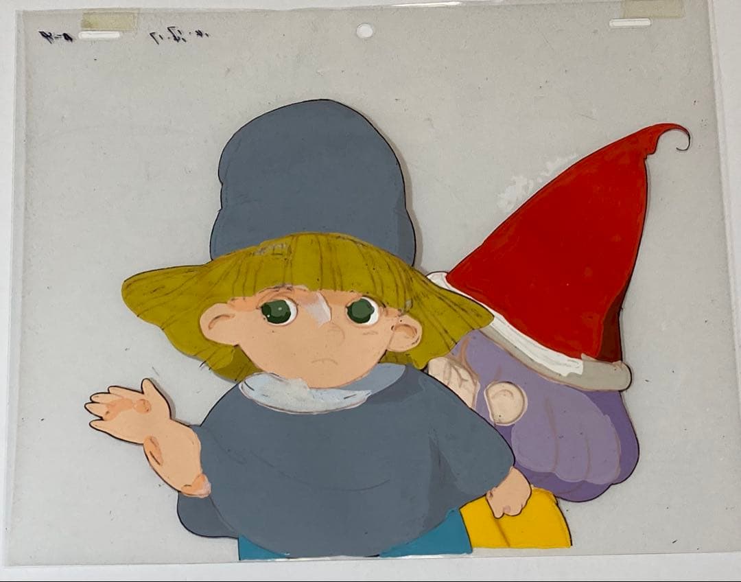 e１８　とんがり帽子のメルモセル画【メルモ達二人】動画・背景画付き