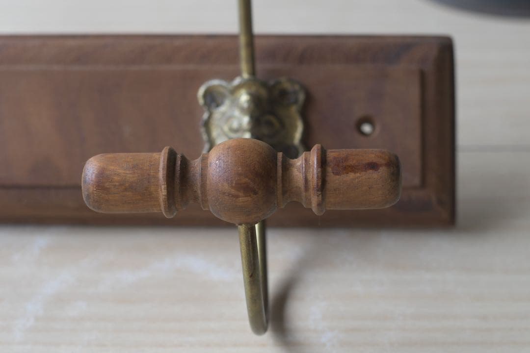 グランシュマン コートフック　ダブル　帽子掛け 天然木 アンティーク調　新品