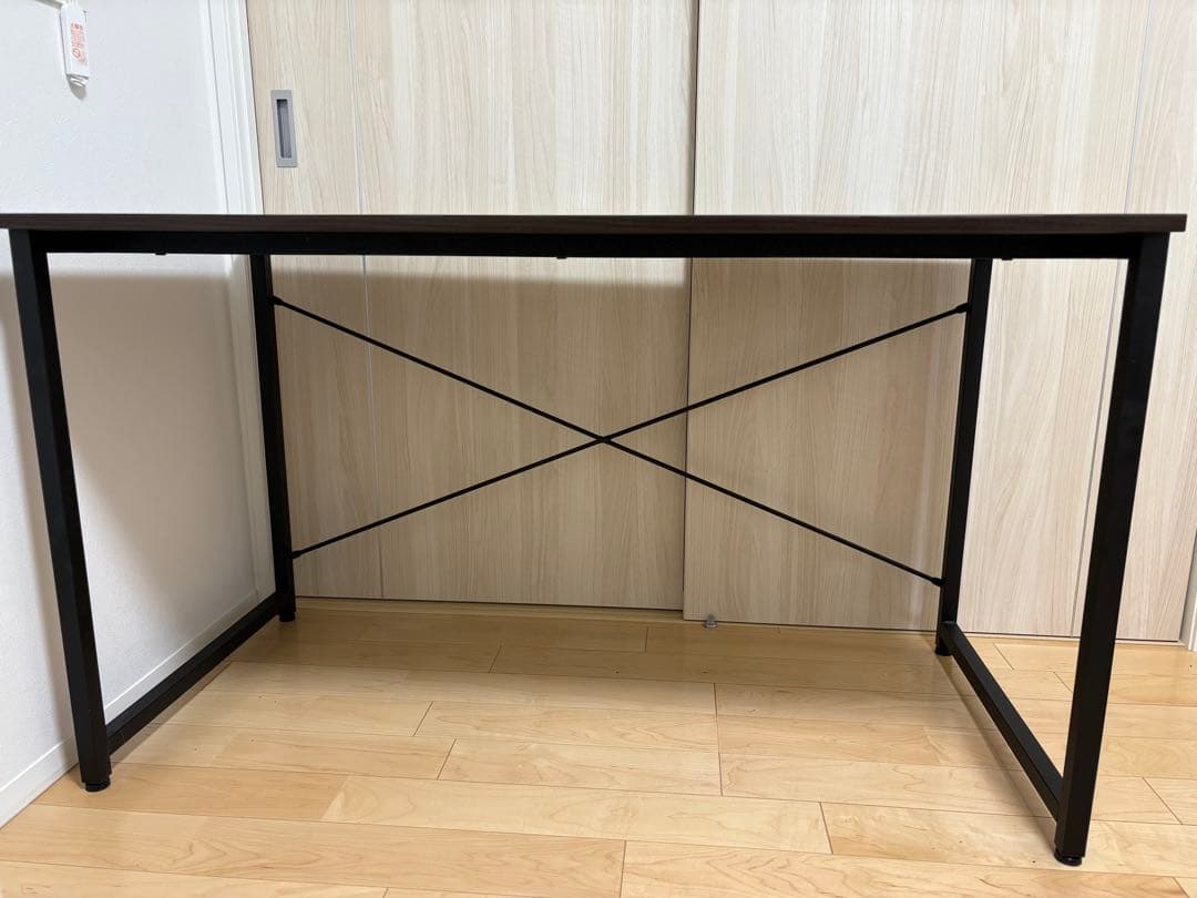 サンワダイレクト シンプルデスク 幅120×奥行60cm クランプ対応　ブラウン
