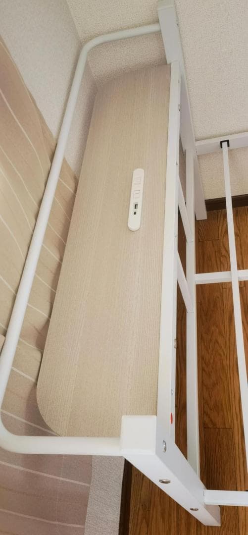 [SuperKois] ベッドフレーム セミダブル ベッド 宮棚 2口コンセン*