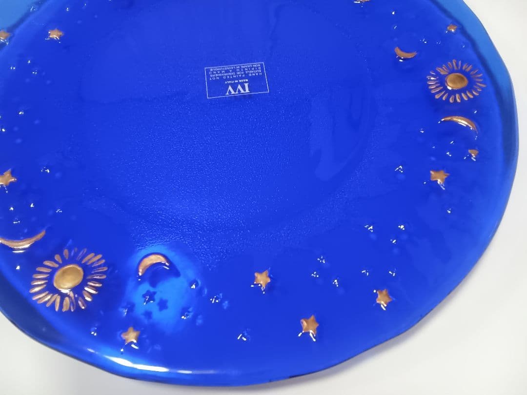 未使用　イタリアIVV 社製　皿　プレート　ブルー