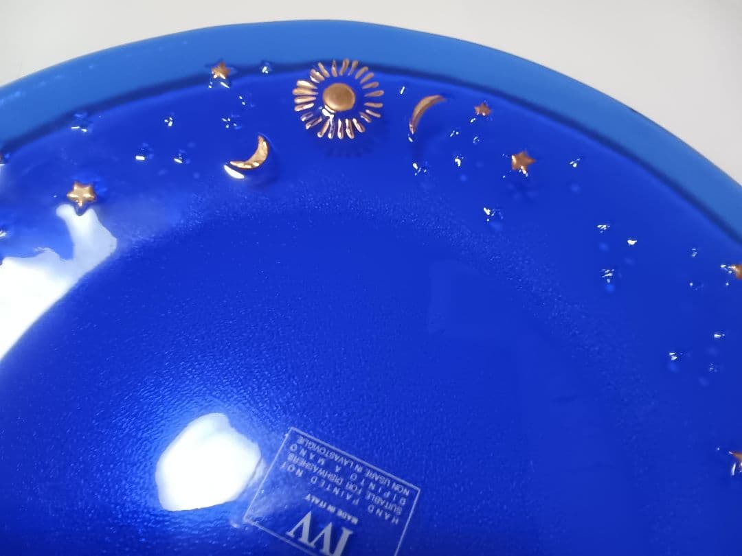 未使用　イタリアIVV 社製　皿　プレート　ブルー