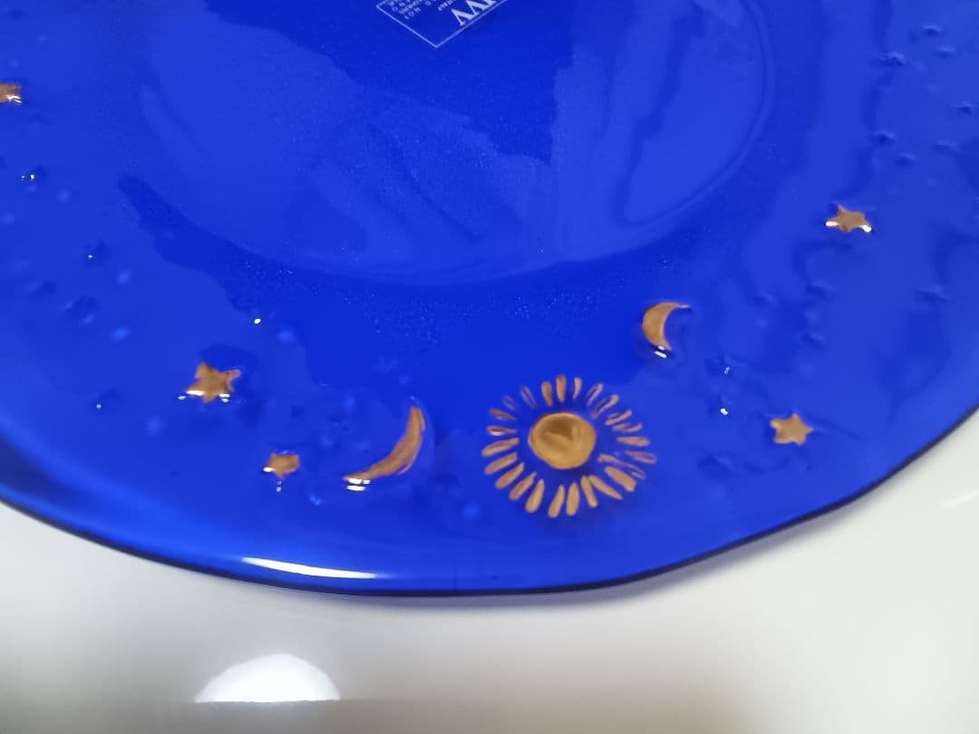 未使用　イタリアIVV 社製　皿　プレート　ブルー