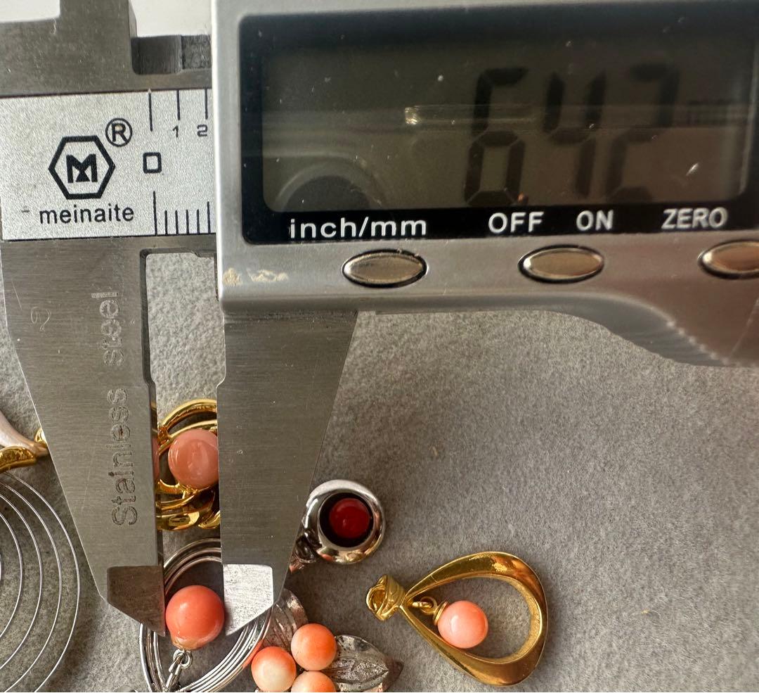 本珊瑚　サンゴ　ネックレス　ペンダント　ヴィンテージ　アクセサリー　8点まとめ