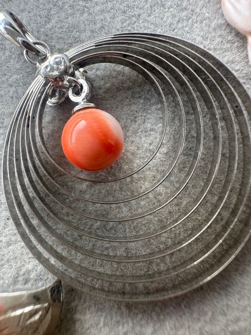 本珊瑚　サンゴ　ネックレス　ペンダント　ヴィンテージ　アクセサリー　8点まとめ