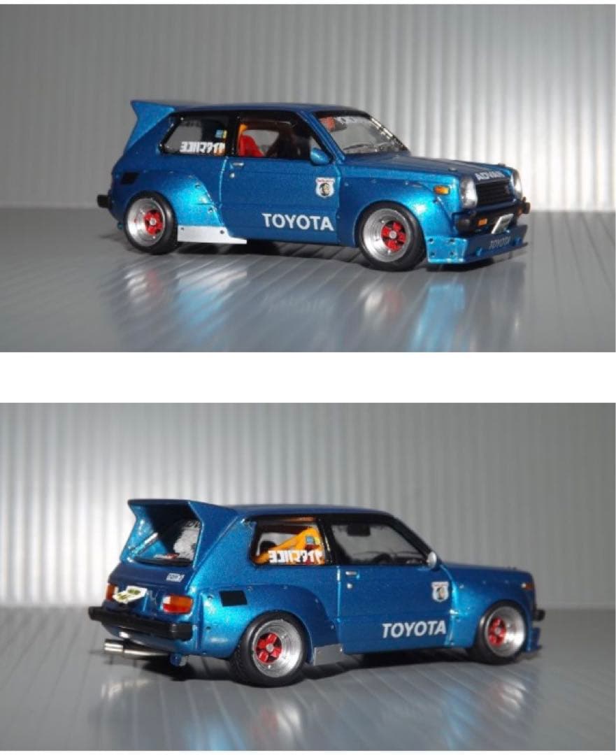 1/64ミニカー　コナミ トヨタ　スターレット改　ワークスKP-61