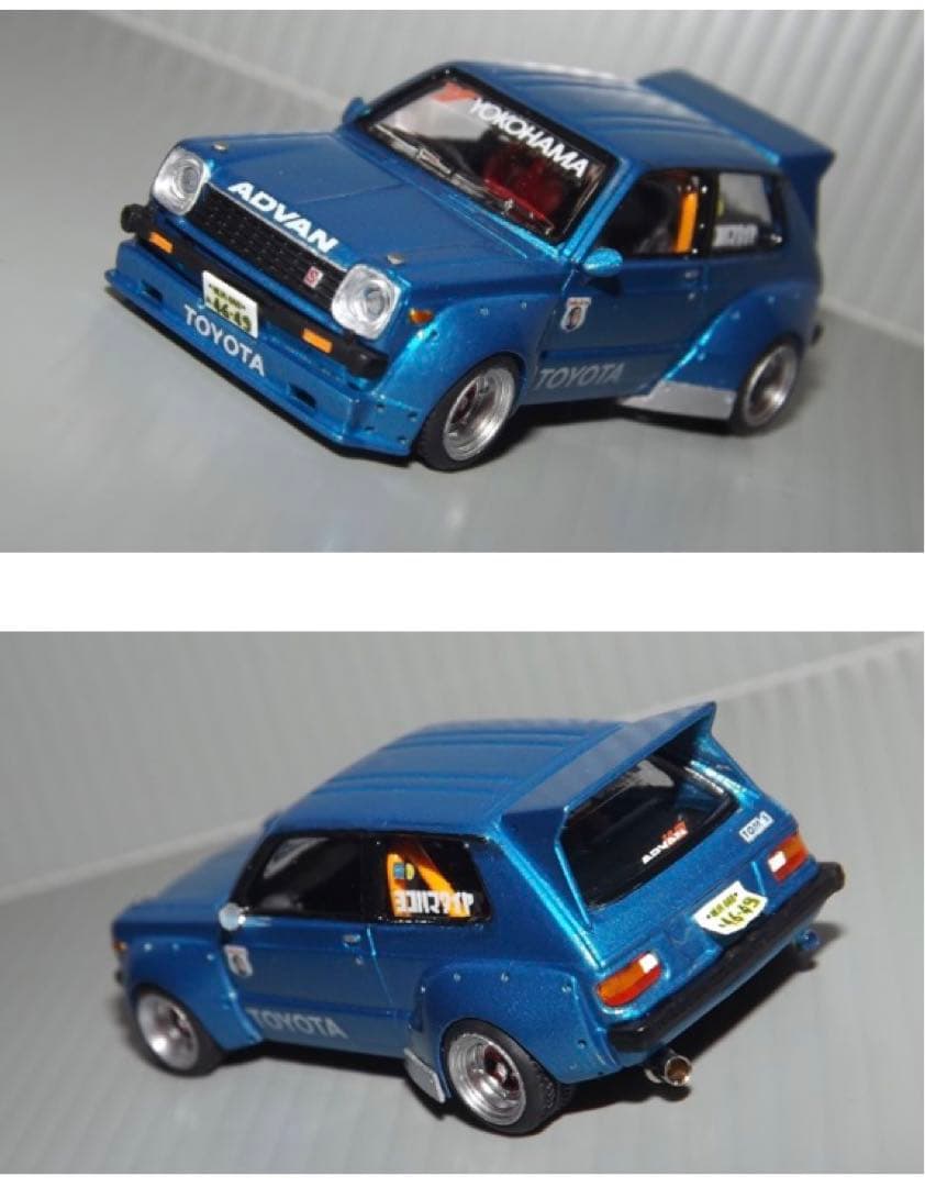 1/64ミニカー　コナミ トヨタ　スターレット改　ワークスKP-61