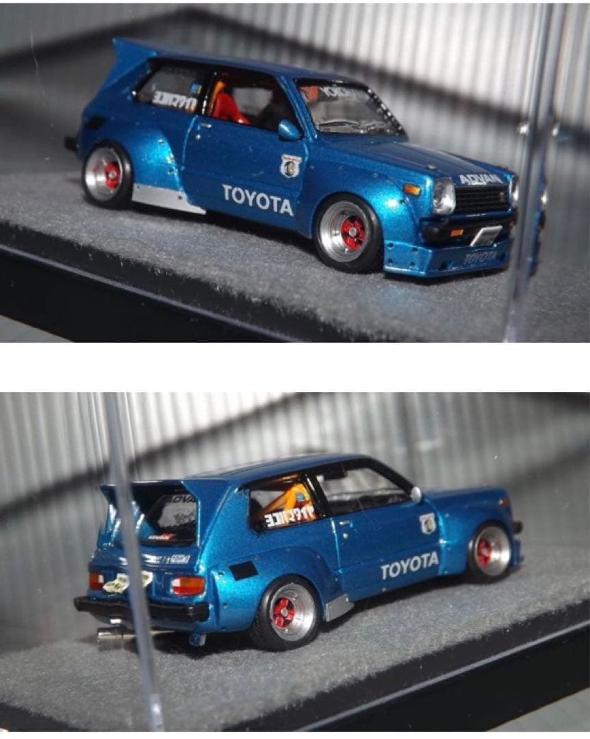 1/64ミニカー　コナミ トヨタ　スターレット改　ワークスKP-61