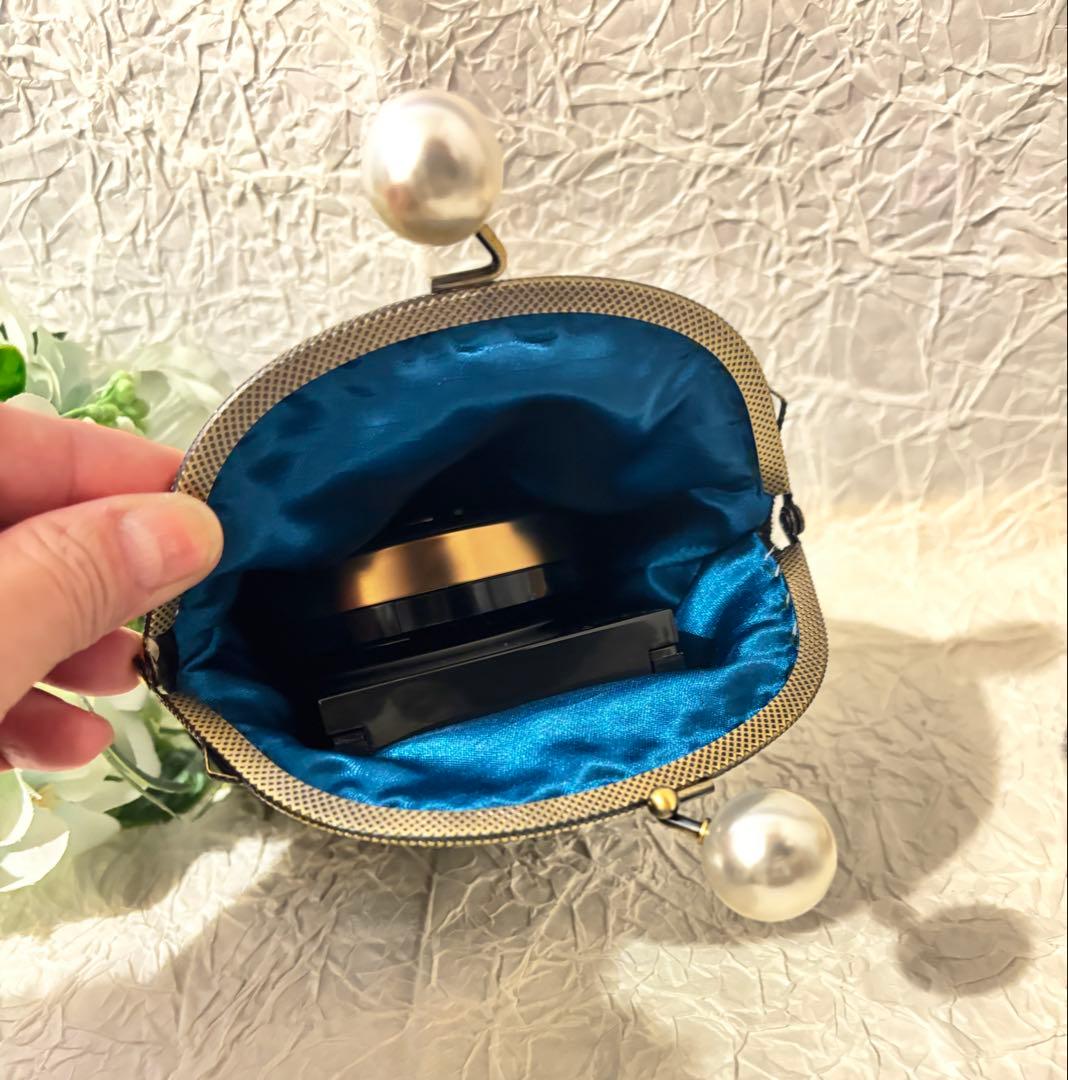 モナ・リザ ビーズ刺繍 がま口財布　『受注制作』