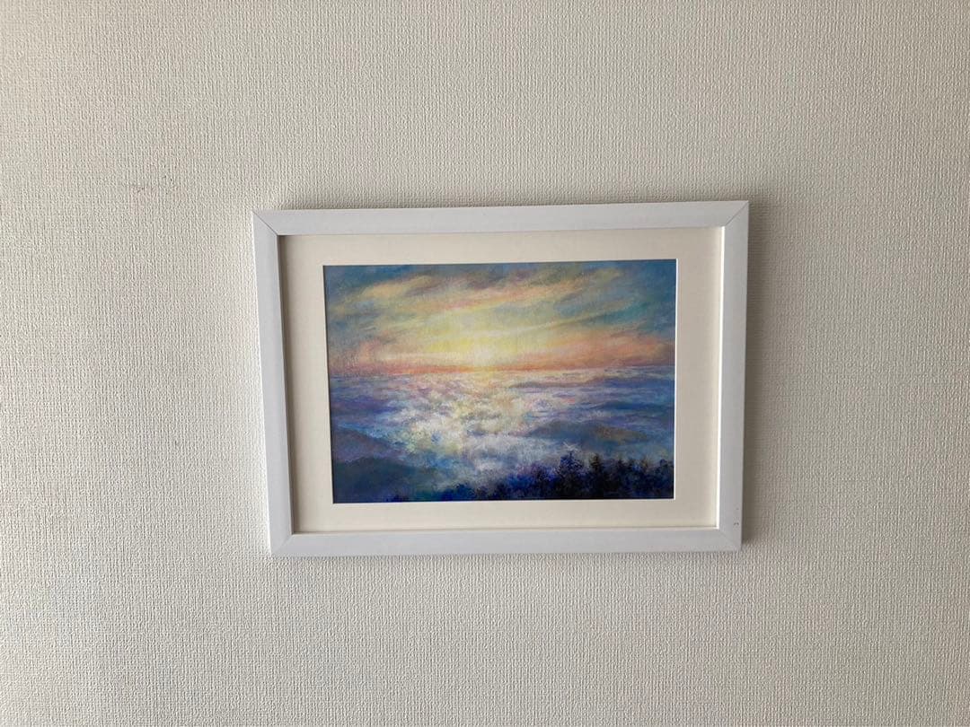 絵画　雲海3 原画　A4サイズ　額縁無し
